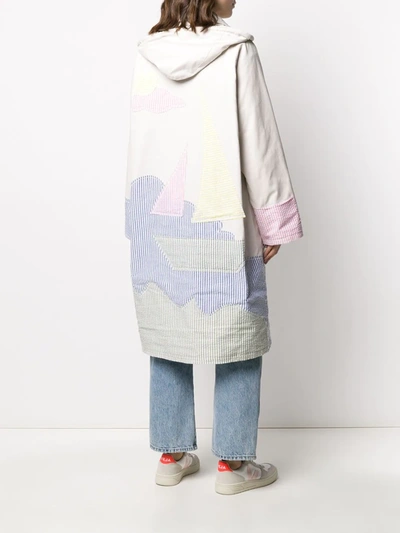 Shop Mira Mikati Sailing Boat Hooded Coat In Neutrals