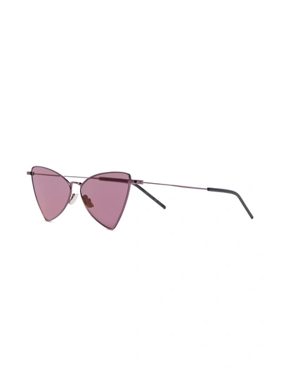 Shop Saint Laurent Jerry Angle Sunglasses In Black