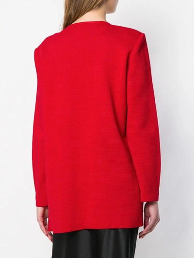 Pre-owned Dior 1980's  Fluid Textured Jacket In Red