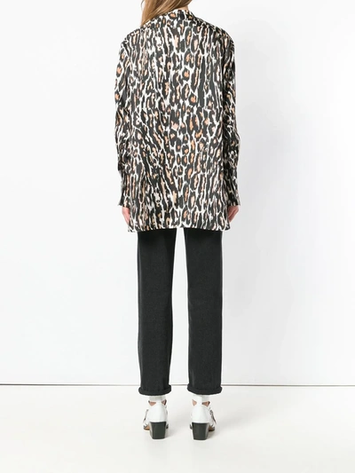 Shop Calvin Klein 205w39nyc Leopard Print Blouse In Black