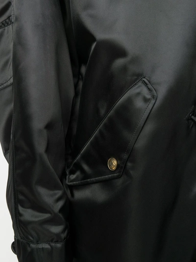 Shop Givenchy Hooded Mid-length Raincoat In Black