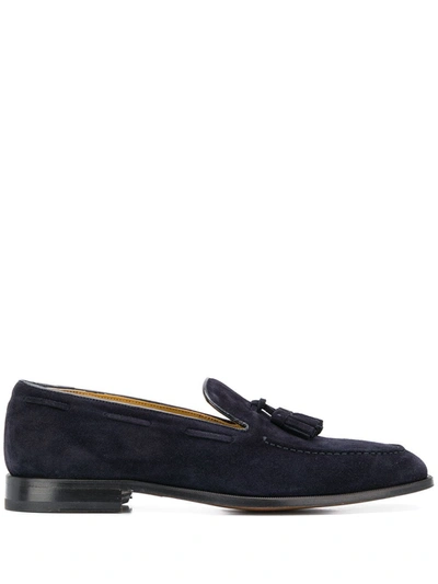 Shop Scarosso Classic Tassel Loafers In Blue