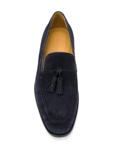 Shop Scarosso Classic Tassel Loafers In Blue