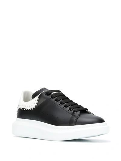 Alexander Mcqueen Men's Studded Two-tone Leather Trainers In Black |  ModeSens
