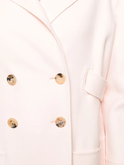 Shop Lanvin Long Double-breasted Coat In Pink
