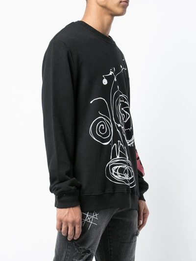 Shop Haculla Drippy Crew Neck Sweatshirt In Black