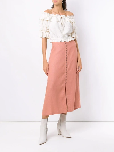 Shop Olympiah Romania Midi Skirt In Neutrals