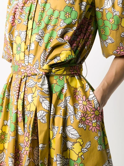 Yellow Floral Dress & Tory Burch Riding Boots - According to Blaire