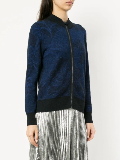 Shop Onefifteen Embroidered Knit Jacket In Black