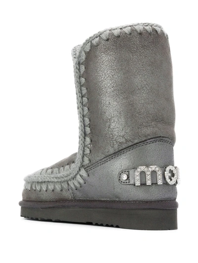 Mou Eskimo 24 Boots Rhinestones In Grey