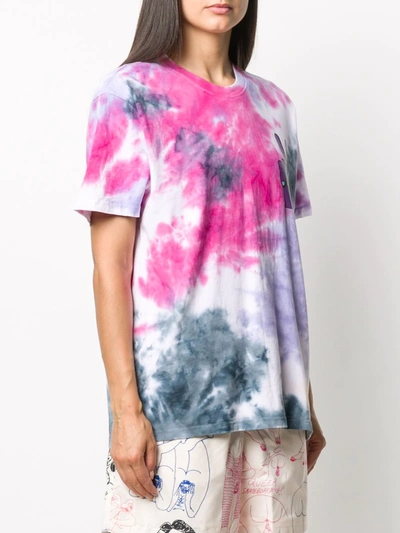 Shop Natasha Zinko Tie-dye Print T-shirt In Purple