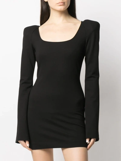 Shop Attico Cut-out Detail Mini Dress In Black
