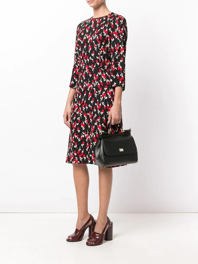 Dolce & Gabbana Medium Sicily Shoulder Bag In Black
