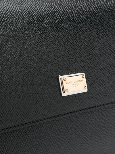 Dolce & Gabbana Medium Sicily Shoulder Bag In Black