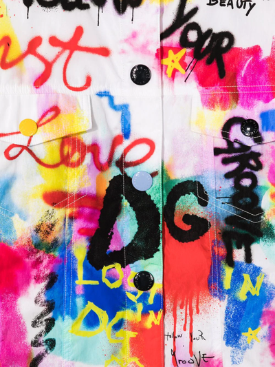 Shop Dolce & Gabbana Graffiti Print Jacket In Multicolour