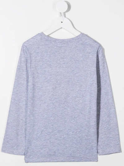 Shop Kenzo Elephant Print Cotton T-shirt In Grey