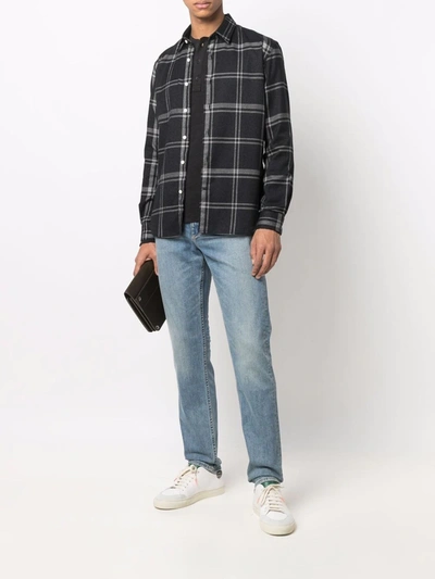 Rag & Bone Long-sleeve Cotton Top In Black