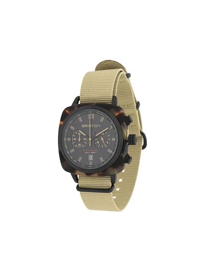 Shop Briston Watches Clubmaster Sport Chrono 42mm In Black