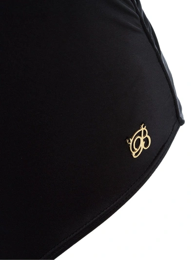 Brigitte One Shoulder Draped Swimsuit In Black