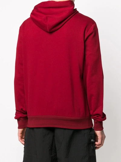 Shop Dolce & Gabbana Logo-tag Zip-up Hoodie In Red