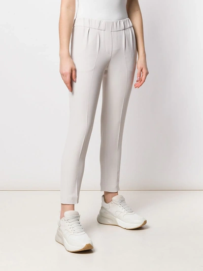 Brunello Cucinelli Tapered Elasticated Trousers In Neutrals