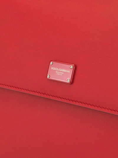Shop Dolce & Gabbana Small Sicily Shoulder Bag In Red