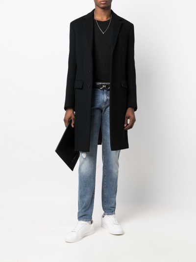 Dolce & Gabbana Slim Jeans With A Worn Effect In Blau