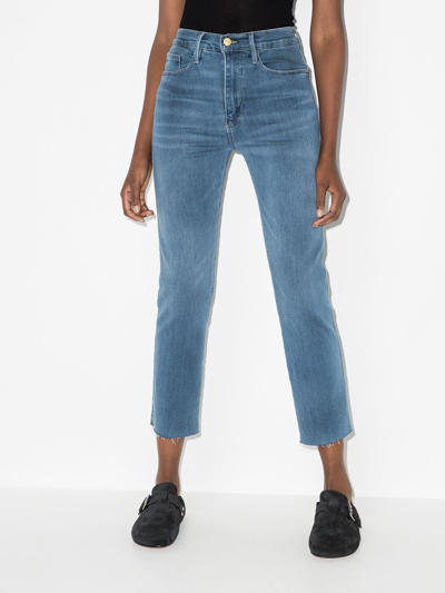 Frame Le Sylvie Cropped Jeans In Blue