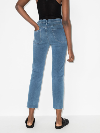 Frame Le Sylvie Cropped Jeans In Blue