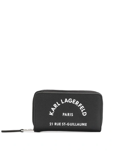 Shop Karl Lagerfeld Rue St Guillaume Wallet In Black