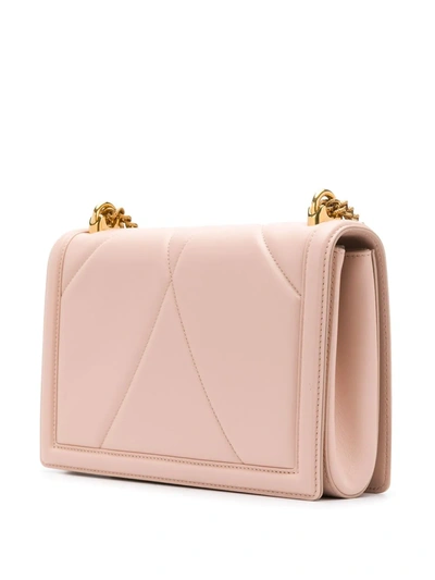 Dolce & Gabbana Large Devotion Quilted Shoulder Bag In Pink