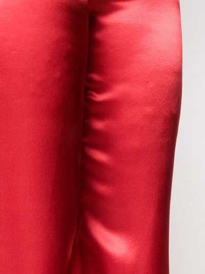 Pre-owned Romeo Gigli 1990s Wide-leg Silk Trousers In Red