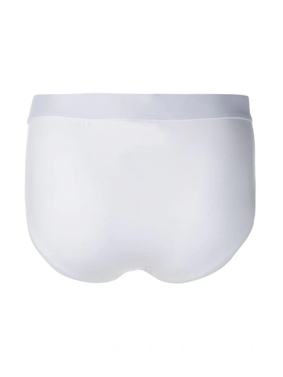 Shop Dolce & Gabbana Logo Embroidered Briefs In White