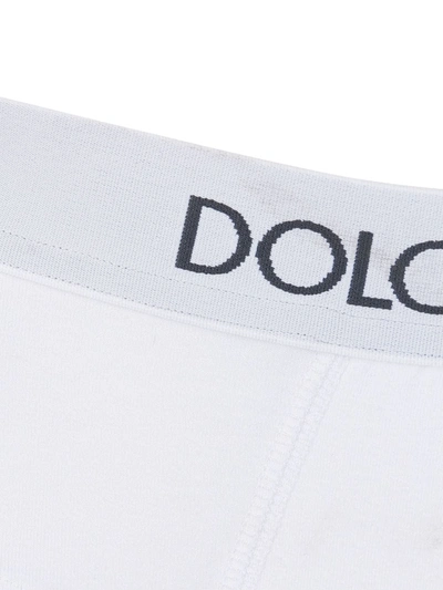 Shop Dolce & Gabbana Logo Embroidered Briefs In White