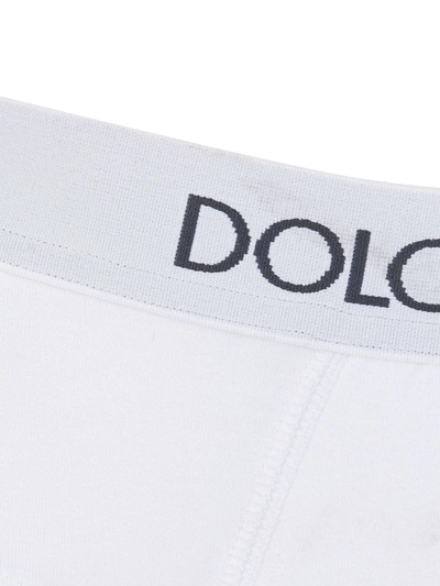 Dolce & Gabbana Logo-waistband Stretch-cotton Briefs In White