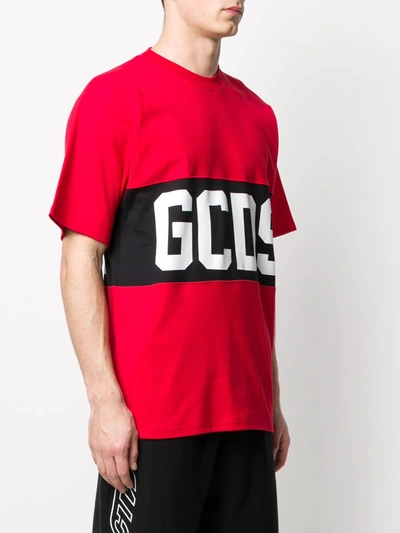 Shop Gcds Band Logo Print T-shirt In Red