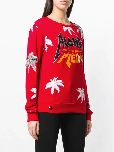 Shop Philipp Plein Aloha Plein Sweatshirt In Red