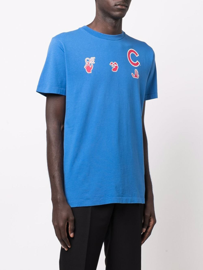 Off-white Mlb Chicago Cubs Cotton Jersey T-shirt In Blue | ModeSens