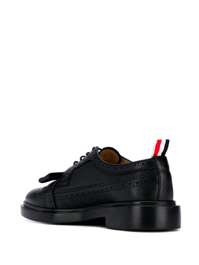 Shop Thom Browne Bow-detailing Pebbled Brogues In Black