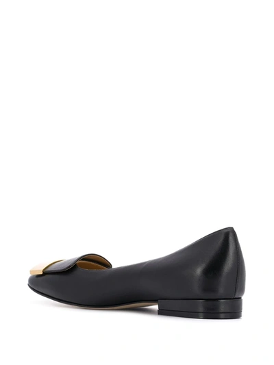 Shop Sergio Rossi Sr1 Ballerina Shoes In Black