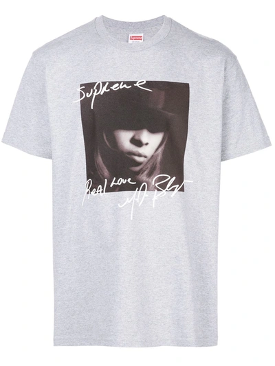 Shop Supreme Mary J. Blige Photograph-print T-shirt In Gold