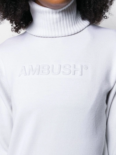 Shop Ambush Embossed Logo Jumper In Neutrals