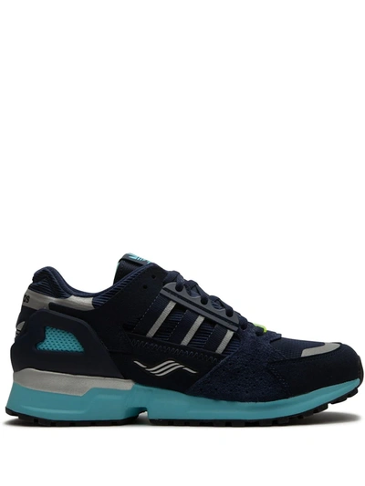 Shop Adidas Originals Consortium Zx 10000 Jc Low-top Sneakers In Blue