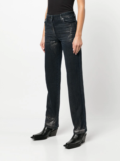 Shop Peter Do High-waisted Flared Leg Jeans In Blau