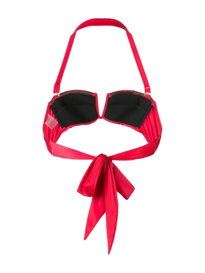 Duskii Bandeau Bikini Top In Red