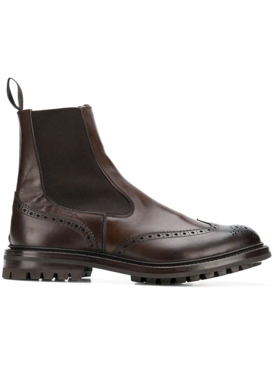 Shop Tricker's Chelsea Boots In Brown