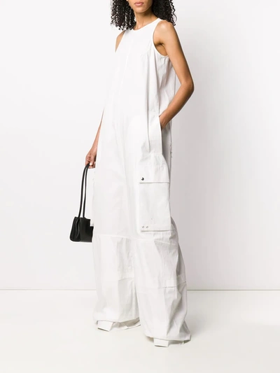 Shop Rick Owens Drkshdw Oversized Utility Jumpsuit In White