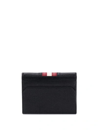 Shop Bally Logo Stripe Wallet In Black