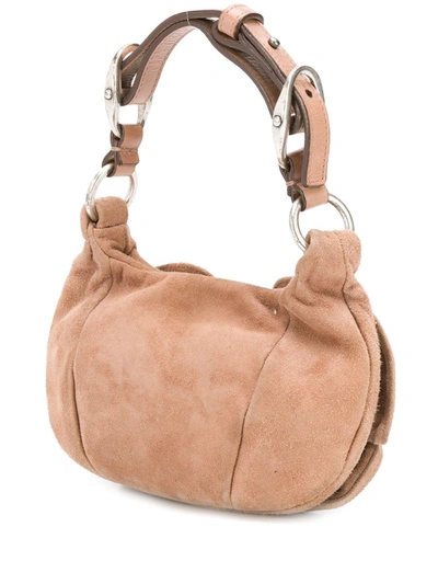 Pre-owned Saint Laurent Mini Draped Tote Bag In Brown