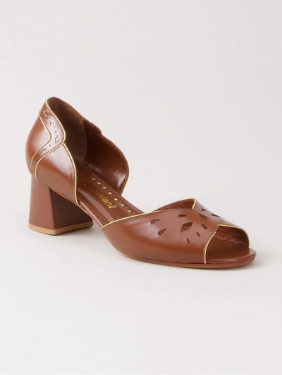 Sarah Chofakian Pierre Leather Sandals In Brown